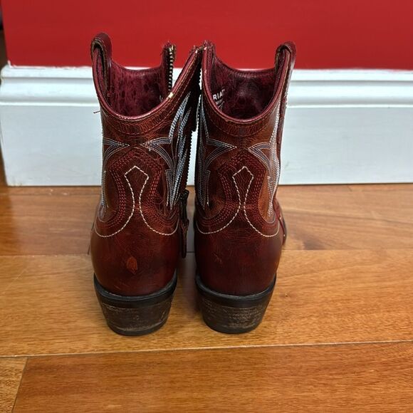 Ariat Billie Unbridled Red Leather Western Cowgirl Boots size 6.5 - Picture 3 of 12